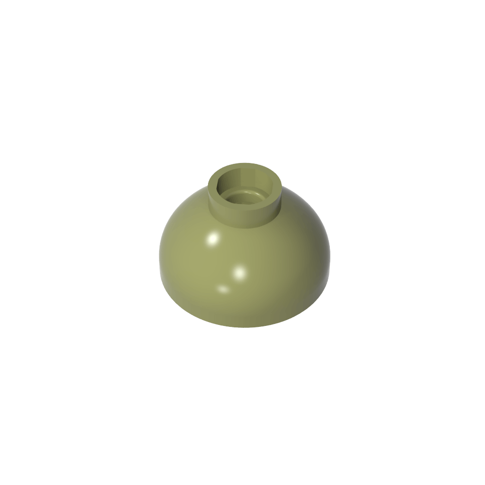 Brique ronde 2 x 2 à fond bombé [tenon ouvert]-MyGobricksFr