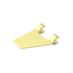 Drapeau trapézoïdal 2 x 2 avec 2 clips [clips en U épais]-BricksBulk.Fr