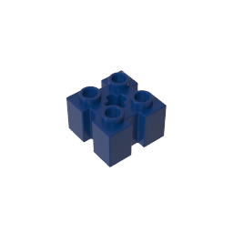 Brique spéciale 2 x 2 avec rainures et trou d'essieu-MyGobricksFr