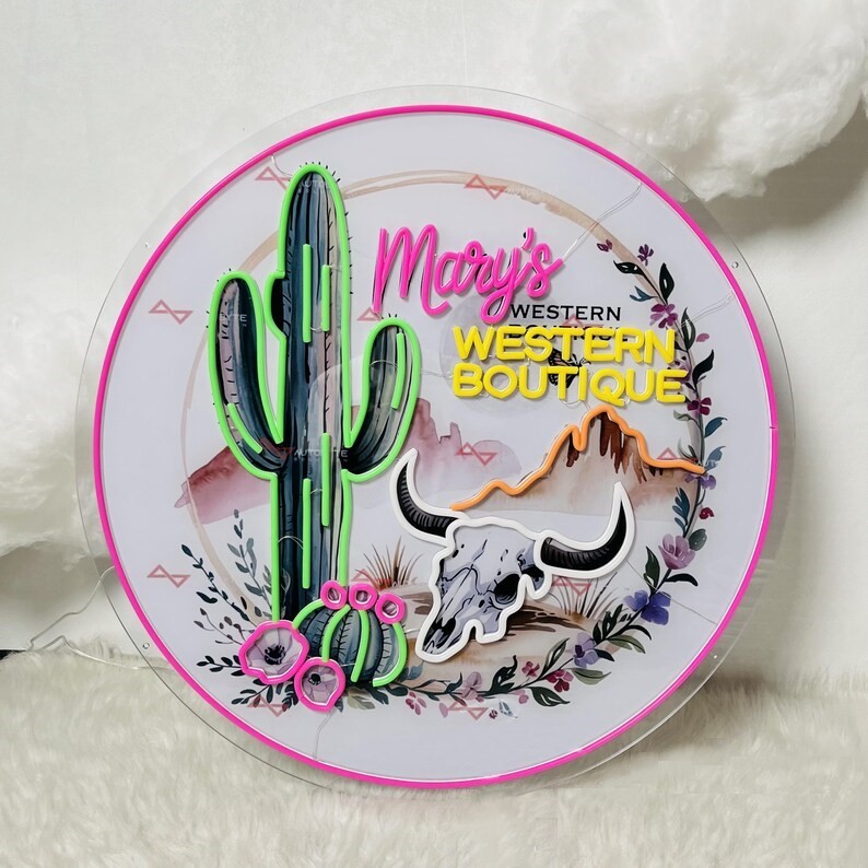 Enseigne lumineuse néon personnalisée avec logo d'entreprise, néon LED personnalisé avec photo, décoration murale de studio, cadeaux de Noël