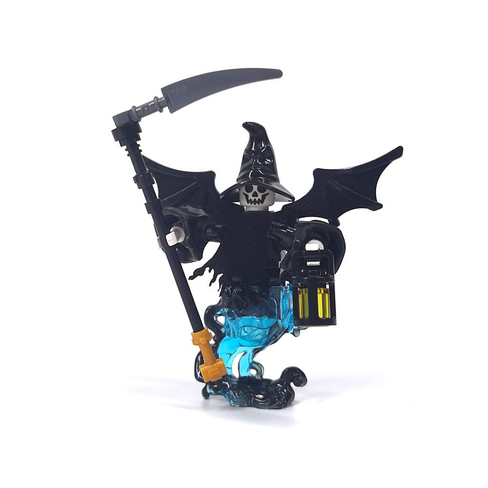Figurines de squelettes d'Halloween, figurines de fantômes et de dieux de la mort, figurines de scènes de cimetière à construire