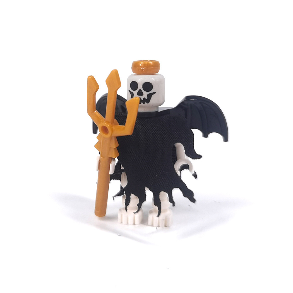 Figurines de squelettes d'Halloween, figurines de fantômes et de dieux de la mort, figurines de scènes de cimetière à construire