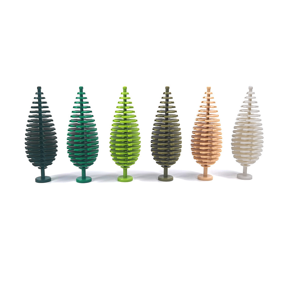 Éléments de jardin en petits morceaux, ornements de décor de rue avec épicéas, décor de scène de forêt de cyprès 3778