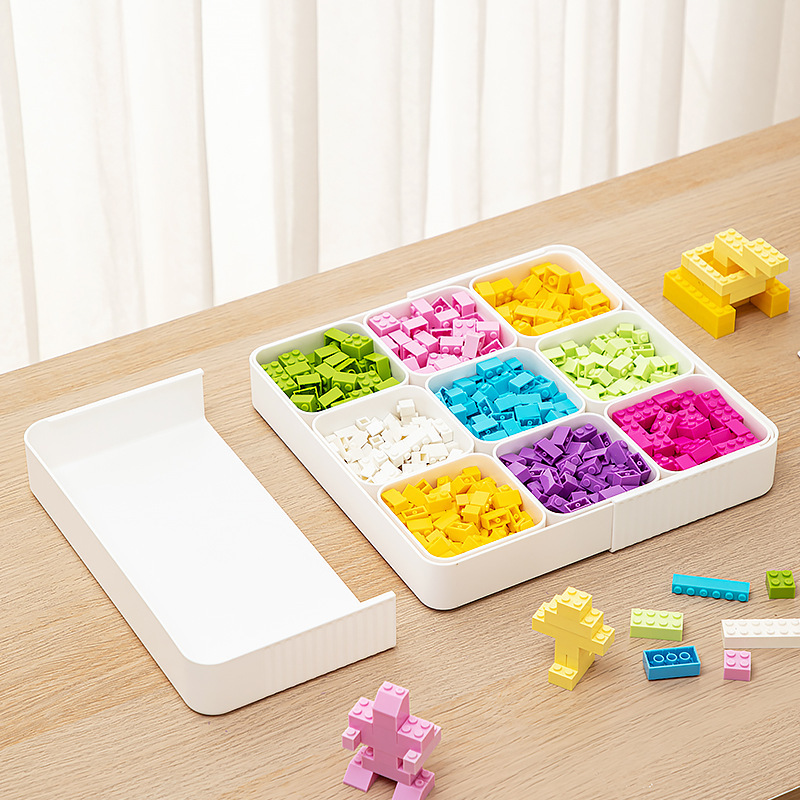 Boîtes de tri de briques modulables, plateaux de tri pour puzzles, boîtes de rangement pour petites pièces, boîtes de rangement pour briques