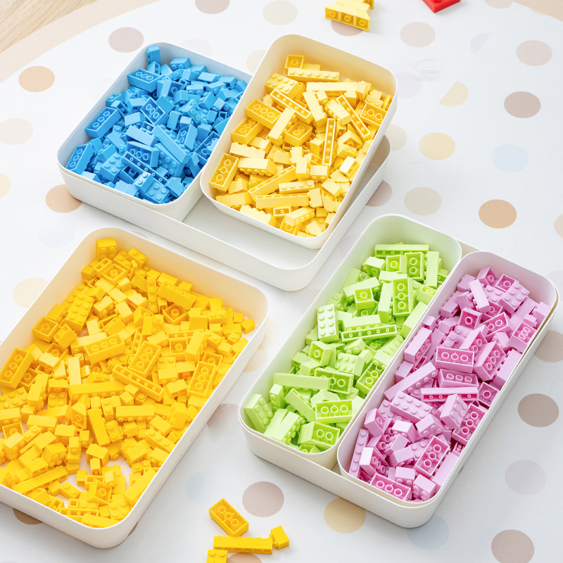 Boîte de rangement pour blocs de construction, plateau de tri des pièces, plateau de classification des petits objets, boîte de rangement pour jouets