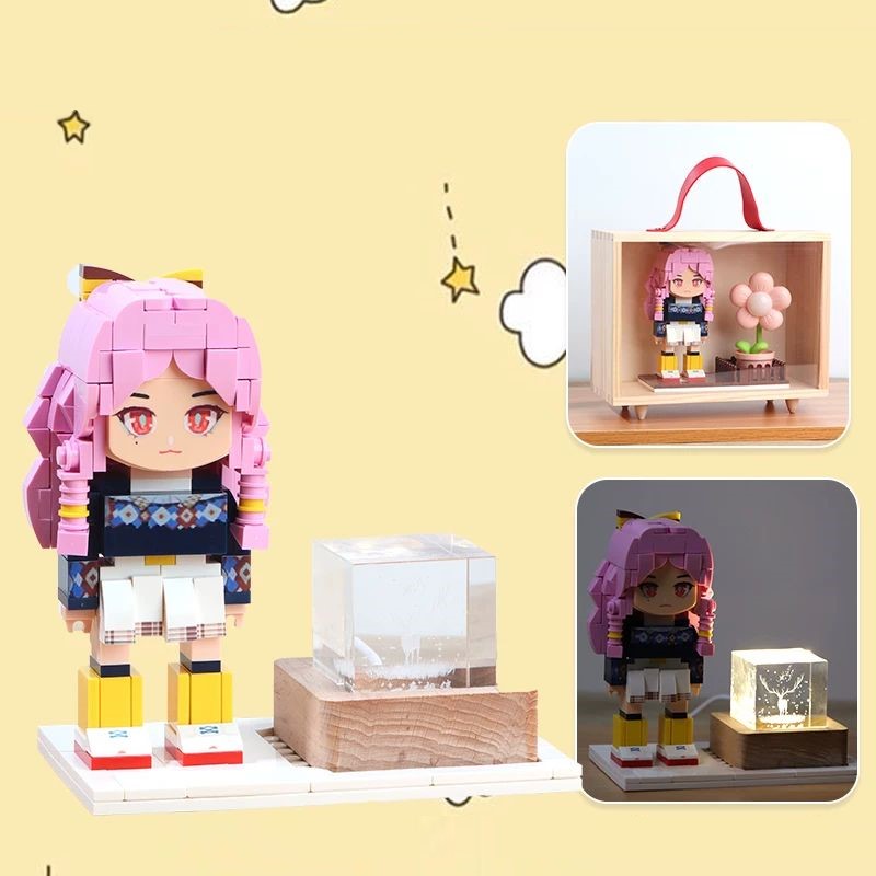 Veilleuse personnalisée en briques, figurine artisanale à faire soi-même, cadeau de Saint-Valentin pour une petite amie ou une épouse