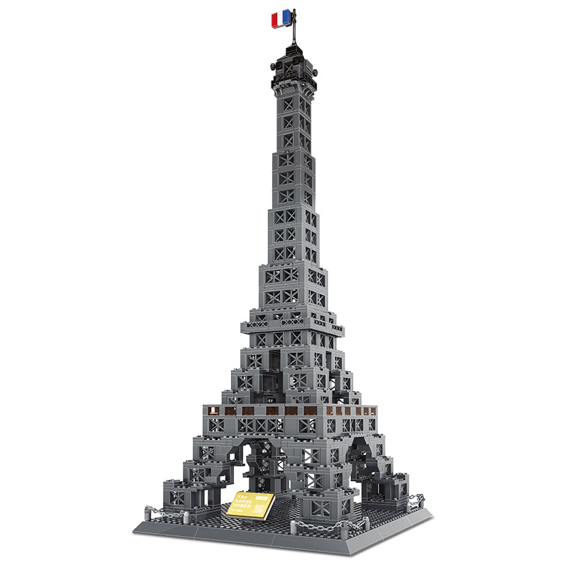 Ensemble Tour Eiffel française Vang 5217, compatible avec les blocs de construction Amall Particle, ornements à assembler