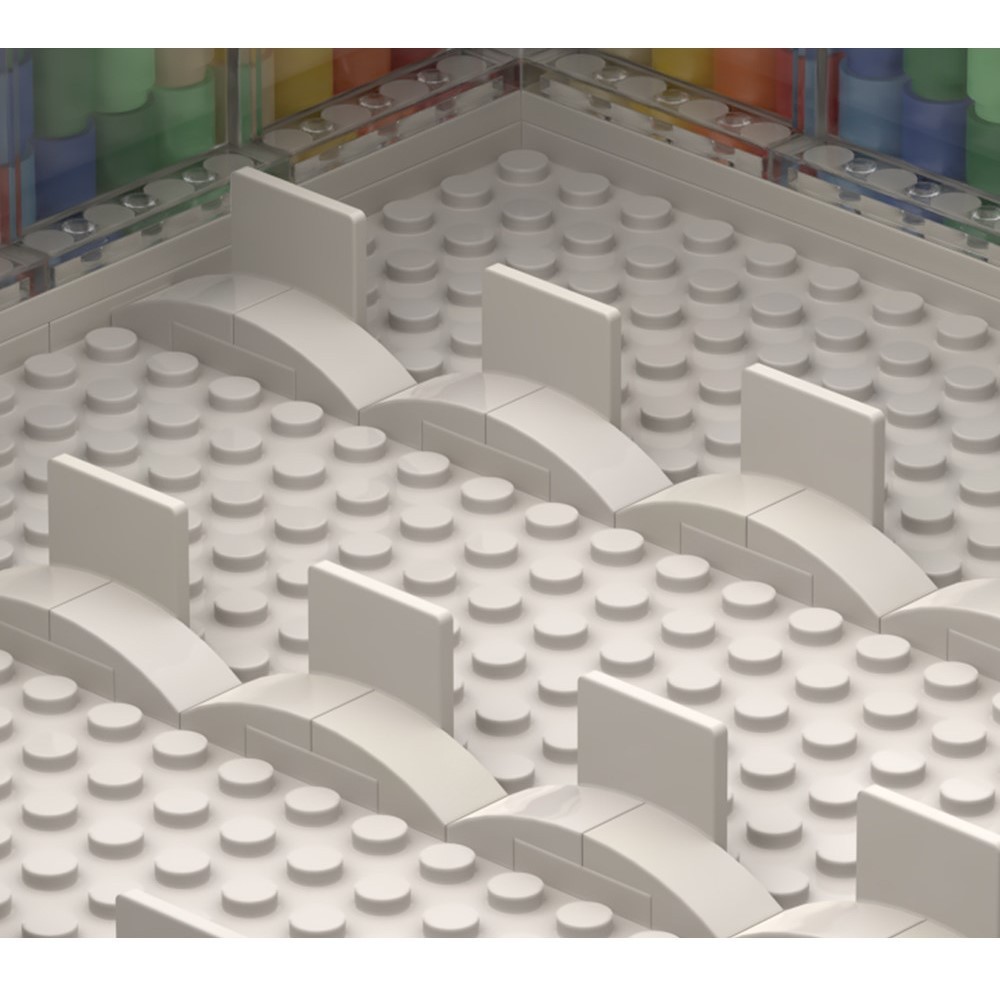 Cadre photo arc-en-ciel en forme de bloc de construction, compatible avec les petits ornements de rangement à faire soi-même