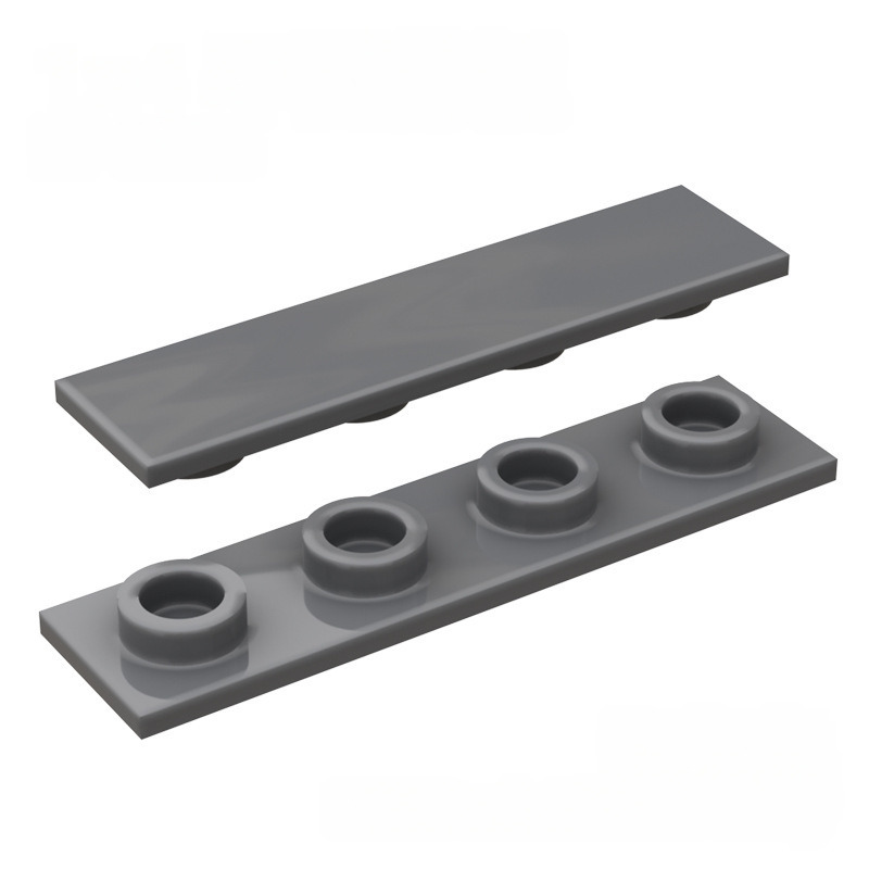 kf-0166 Blocs de construction à petites particules compatibles : pièces spéciales de montage sur châssis, plaque plate 1x4, 100 g (environ 241 pièces). Marque non GoBricks.-BricksBulk.Fr