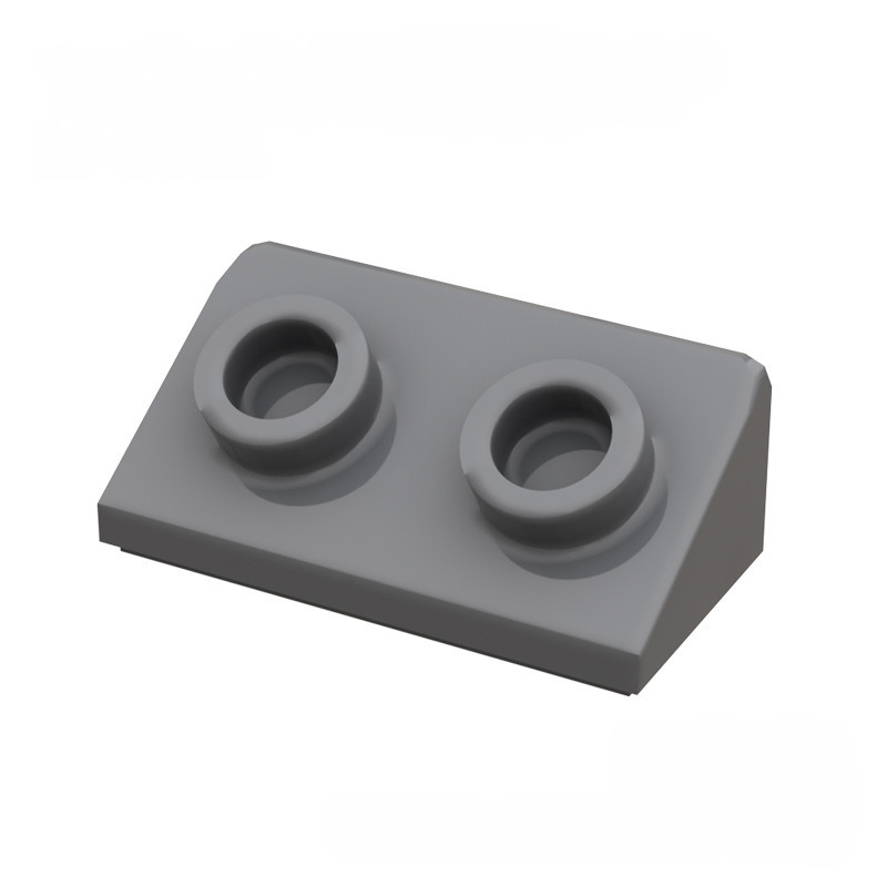 Kf-0162 Pièces de construction compatibles à petites particules, pente de 30 degrés 2X1X2/3 avec 2 tenons (100G / environ 247 pièces) Marque non-Gobricks.-BricksBulk.Fr