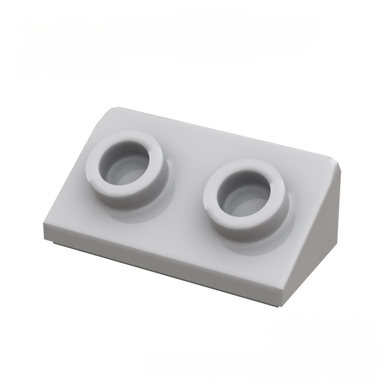 Kf-0162 Pièces de construction compatibles à petites particules, pente de 30 degrés 2X1X2/3 avec 2 tenons (100G / environ 247 pièces) Marque non-Gobricks.-BricksBulk.Fr