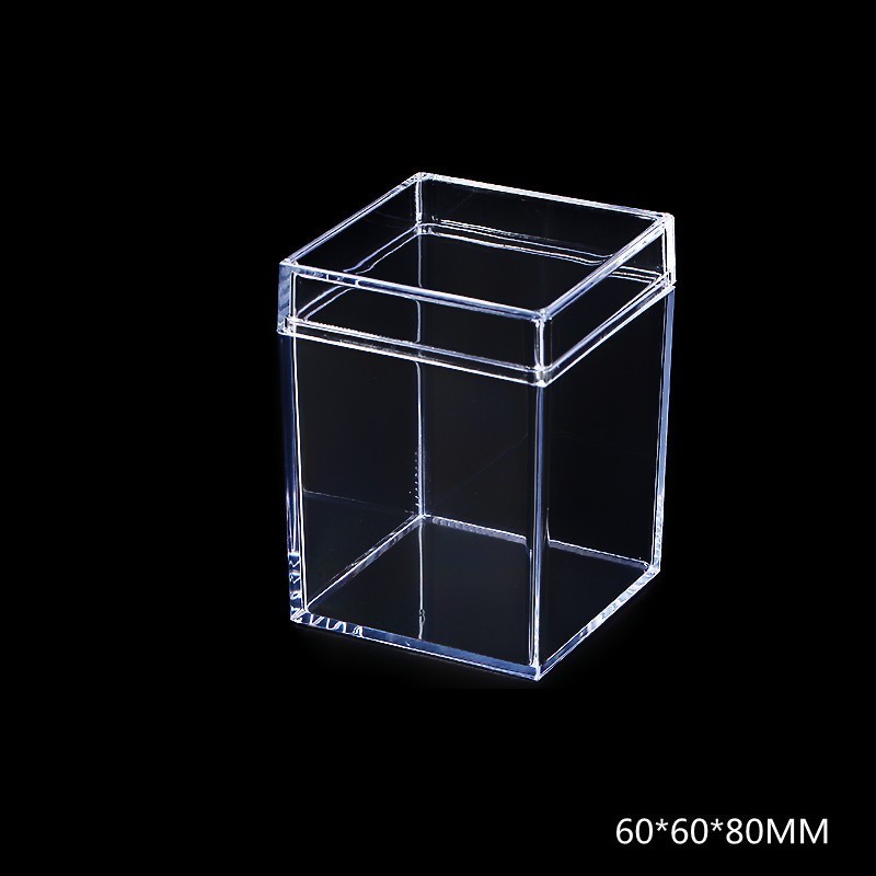 Boîte de rangement en acrylique pour pièces de construction, boîte de rangement carrée transparente avec couvercle, boîte de tri des pièces