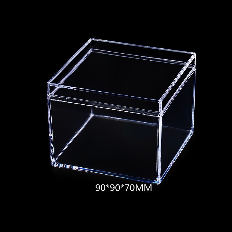 Boîte de rangement en acrylique pour pièces de construction, boîte de rangement carrée transparente avec couvercle, boîte de tri des pièces