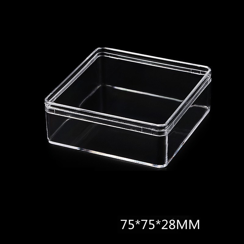 Boîte de rangement en acrylique pour pièces de construction, boîte de rangement carrée transparente avec couvercle, boîte de tri des pièces
