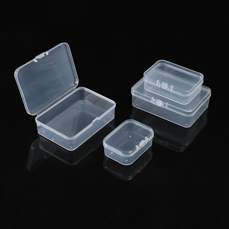 Boîte de rangement pour blocs de construction, boîte de tri rectangulaire en plastique, boîte de rangement rectangulaire transparente.