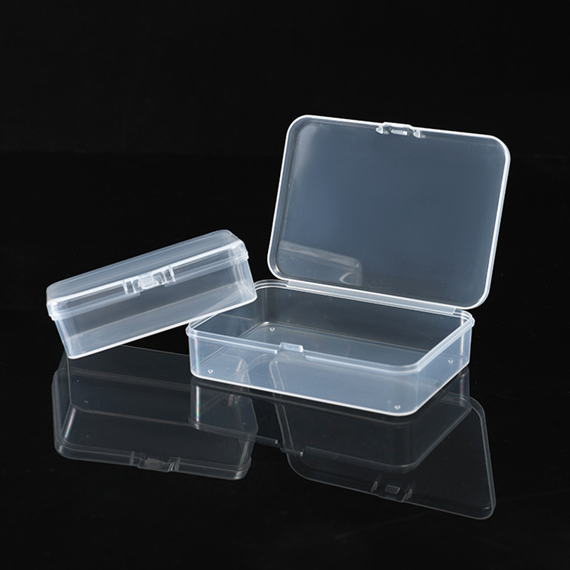 Boîte de rangement pour blocs de construction, boîte de tri rectangulaire en plastique, boîte de rangement rectangulaire transparente.