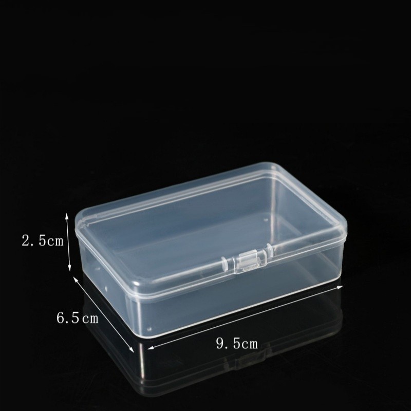 Boîte de rangement pour blocs de construction, boîte de tri rectangulaire en plastique, boîte de rangement rectangulaire transparente.
