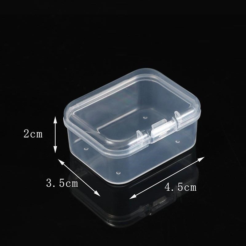 Boîte de rangement pour blocs de construction, boîte de tri rectangulaire en plastique, boîte de rangement rectangulaire transparente.