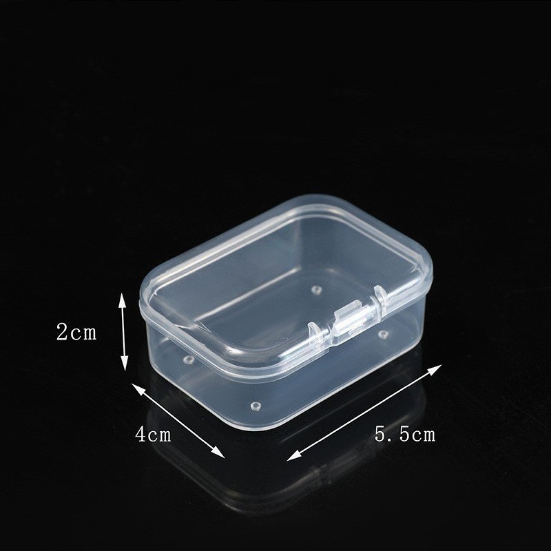 Boîte de rangement pour blocs de construction, boîte de tri rectangulaire en plastique, boîte de rangement rectangulaire transparente.
