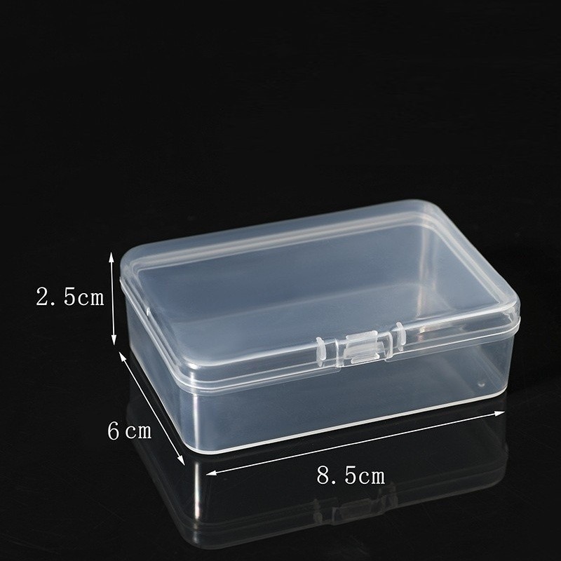 Boîte de rangement pour blocs de construction, boîte de tri rectangulaire en plastique, boîte de rangement rectangulaire transparente.