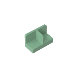 Panneau 1 x 2 x 1 avec coins arrondis et séparateur central-MyGobricksFr