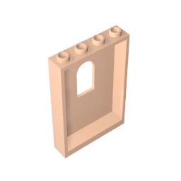 Panneau 1 x 4 x 5 avec fenêtre cintrée-MyGobricksFr