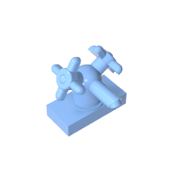 Robinet 1 x 2 avec double poignée-MyGobricksFr