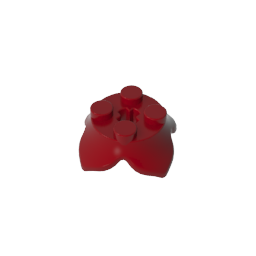 Plaque ronde 2 x 2 x 2/3 avec trou d'essieu et 4 extensions de lames-MyGobricksFr