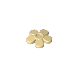 Fleur accessoire pour cheveux avec 5 pétales lisses et épingle-MyGobricksFr