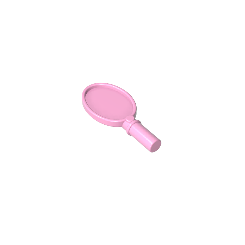 Miroir à main avec cœur au verso [Accessoire pour cheveux]-MyGobricksFr