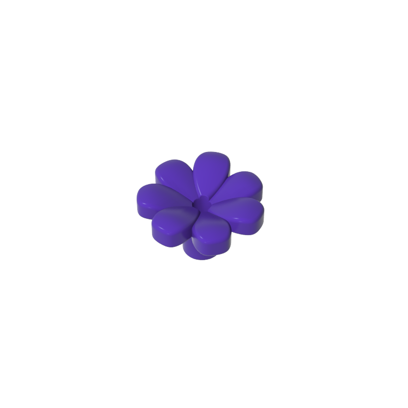 Accessoire pour plante, fleur ou figurine, avec 7 pétales épais et une épingle.-MyGobricksFr