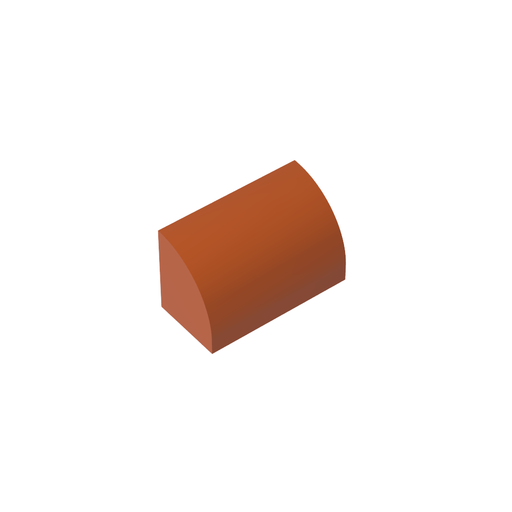 Brique incurvée 1 x 2 x 1 sans montants-MyGobricksFr