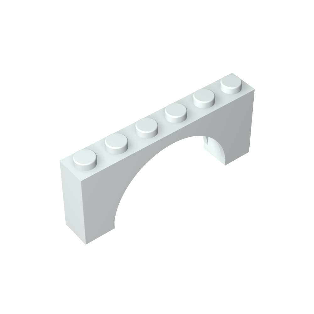 Arche en brique 1 x 6 x 2 - Dessus mince sans dessous renforcé [Nouvelle version]-MyGobricksFr