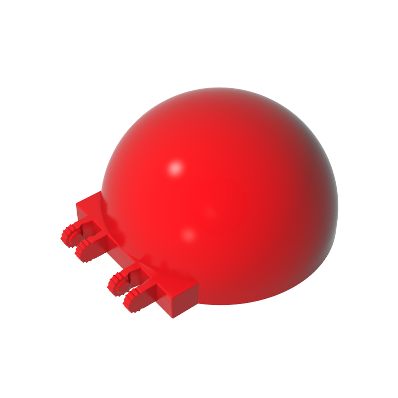 Pare-brise 6 x 6 x 3, demi-sphère avec double 2 doigts-MyGobricksFr