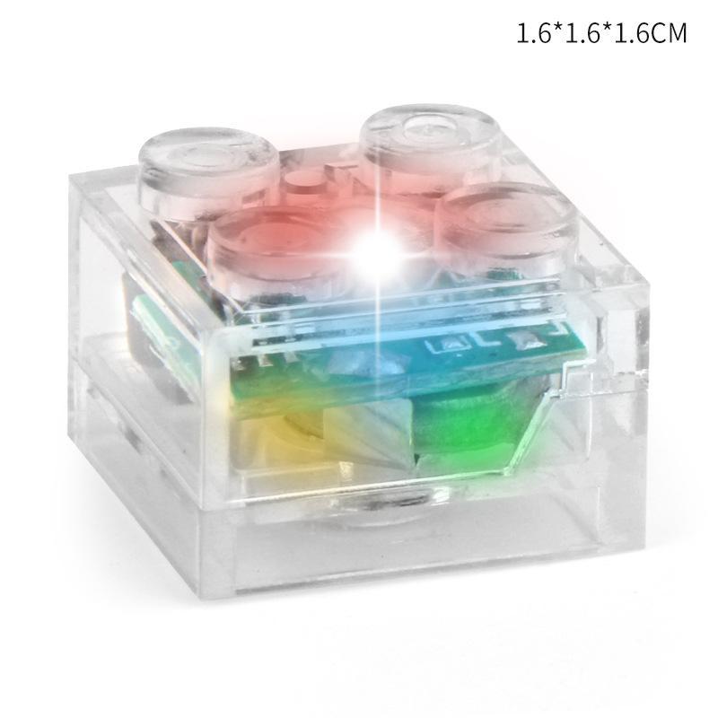 Accessoires de construction à induction magnétique, pièces lumineuses colorées à monter soi-même pour des scènes de rue urbaines, petits jouets décoratifs à LED pour la construction