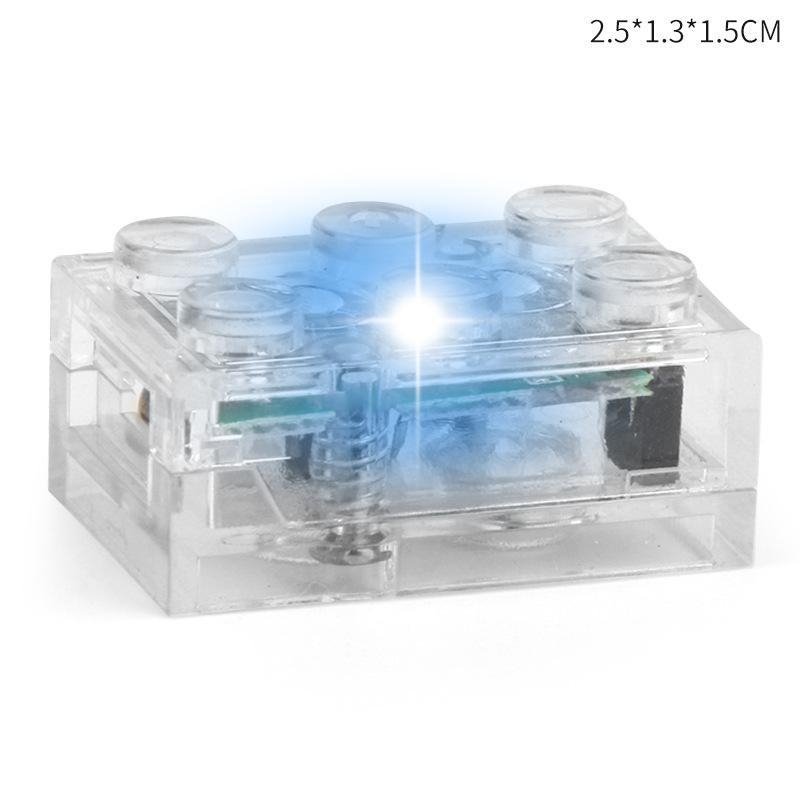 Accessoires de construction à induction magnétique, pièces lumineuses colorées à monter soi-même pour des scènes de rue urbaines, petits jouets décoratifs à LED pour la construction