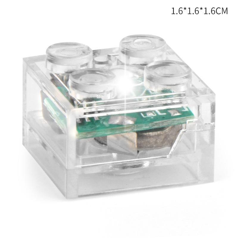 Accessoires de construction à induction magnétique, pièces lumineuses colorées à monter soi-même pour des scènes de rue urbaines, petits jouets décoratifs à LED pour la construction