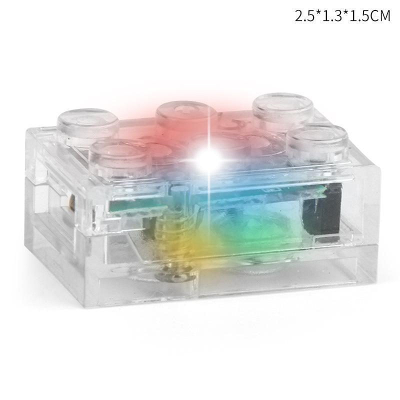 Accessoires de construction à induction magnétique, pièces lumineuses colorées à monter soi-même pour des scènes de rue urbaines, petits jouets décoratifs à LED pour la construction