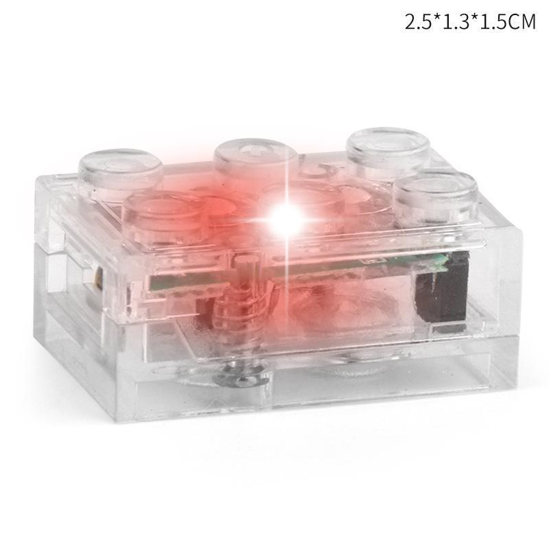 Accessoires de construction à induction magnétique, pièces lumineuses colorées à monter soi-même pour des scènes de rue urbaines, petits jouets décoratifs à LED pour la construction