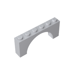 Arche en brique 1 x 6 x 2 - Dessus mince sans dessous renforcé [Nouvelle version]-MyGobricksFr