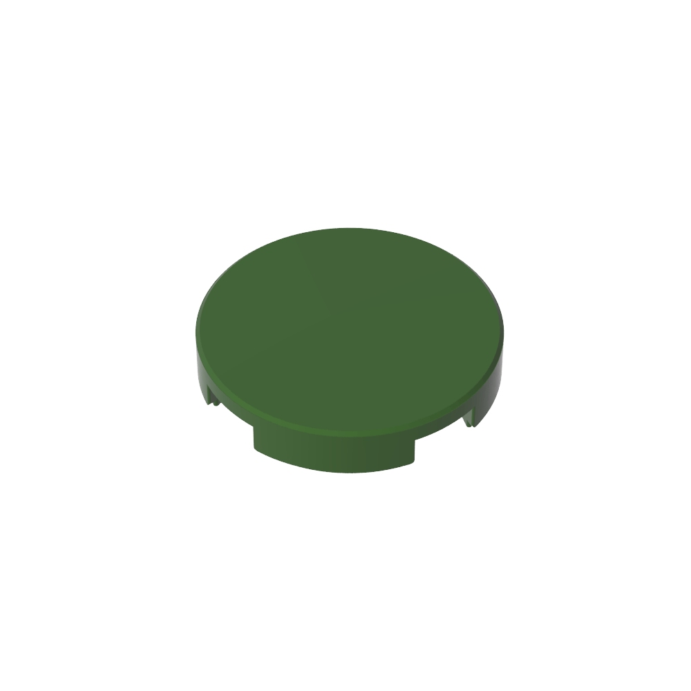 Carreau rond 2 x 2 avec support de goujon inférieur-MyGobricksFr