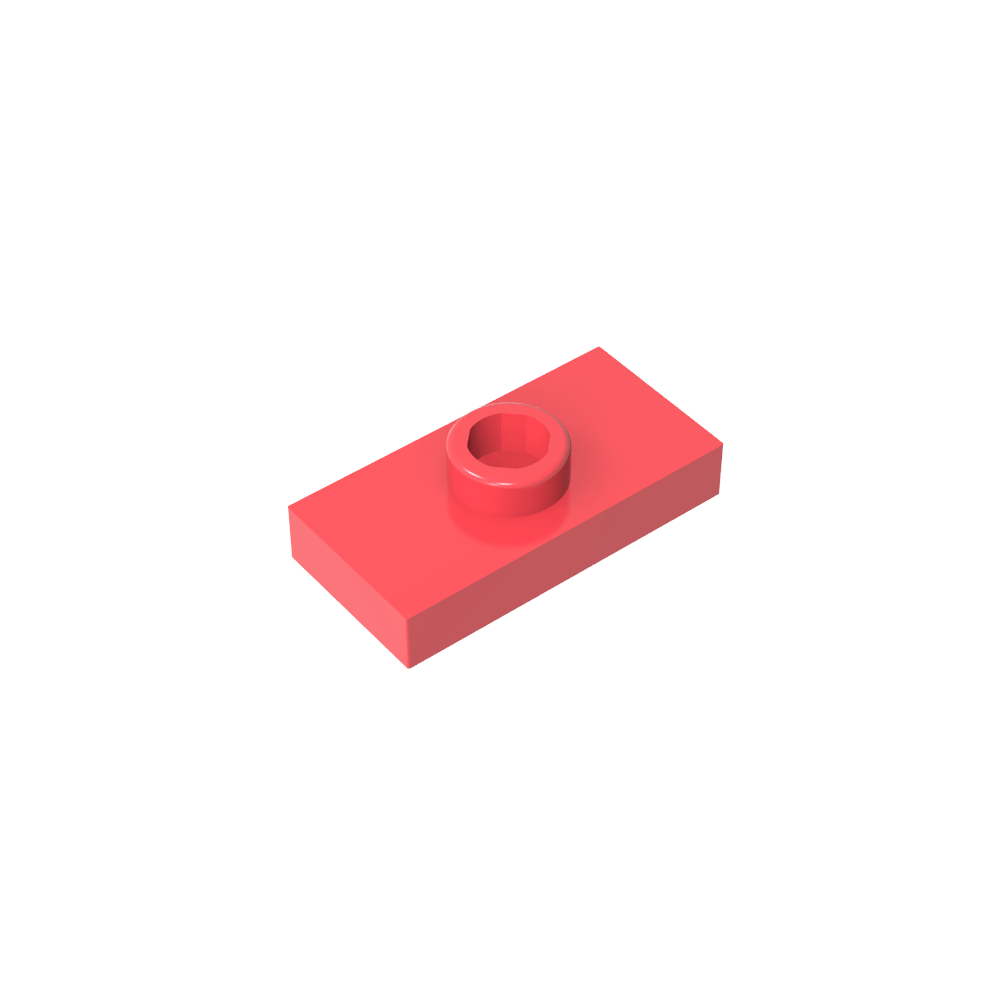 Plaque spéciale 1 x 2 avec 1 goujon rainuré et support de goujon intérieur (cavalier)-MyGobricksFr