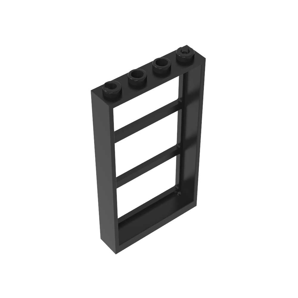 Cadre de fenêtre 1 x 4 x 6 avec 3 carreaux-MyGobricksFr