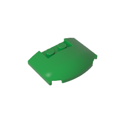Toit en pente incurvé 3 x 4 x 2/3 à triple courbure avec 2 montants encastrés-MyGobricksFr