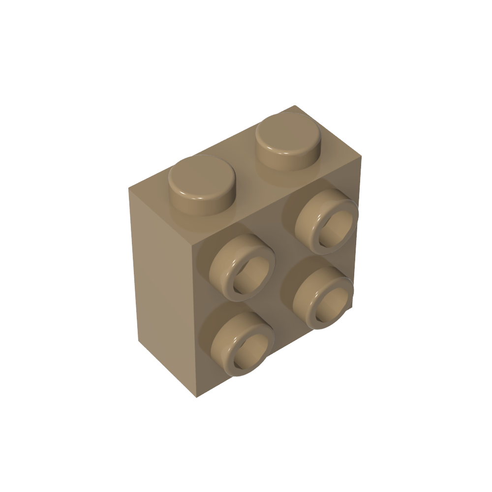Brique spéciale 1 x 2 x 1 2/3 avec quatre tenons sur une face-MyGobricksFr