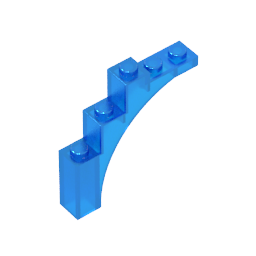 Arche en briques 1 x 5 x 4 [Courbe irrégulière, supports croisés surélevés sur la face inférieure]-BricksBulk.Fr