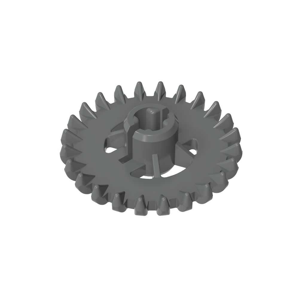 Couronne Technic Gear 24 dents avec renforts [Nouveau style]-MyGobricksFr