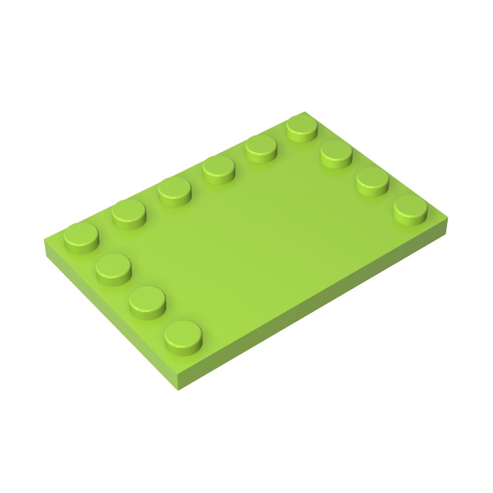 Plaque spéciale 4 x 6 avec goujons sur 3 bords-MyGobricksFr