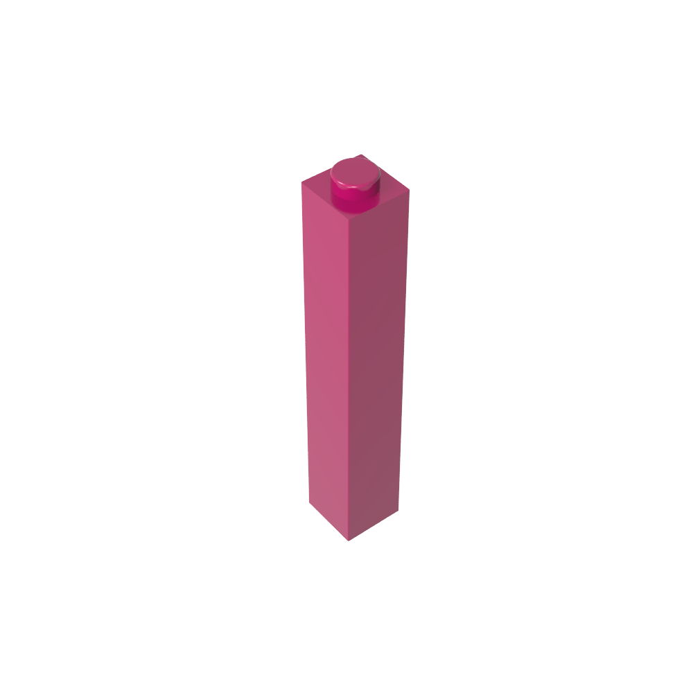 Brique 1 x 1 x 5 avec montant ouvert ou creux obturé-MyGobricksFr