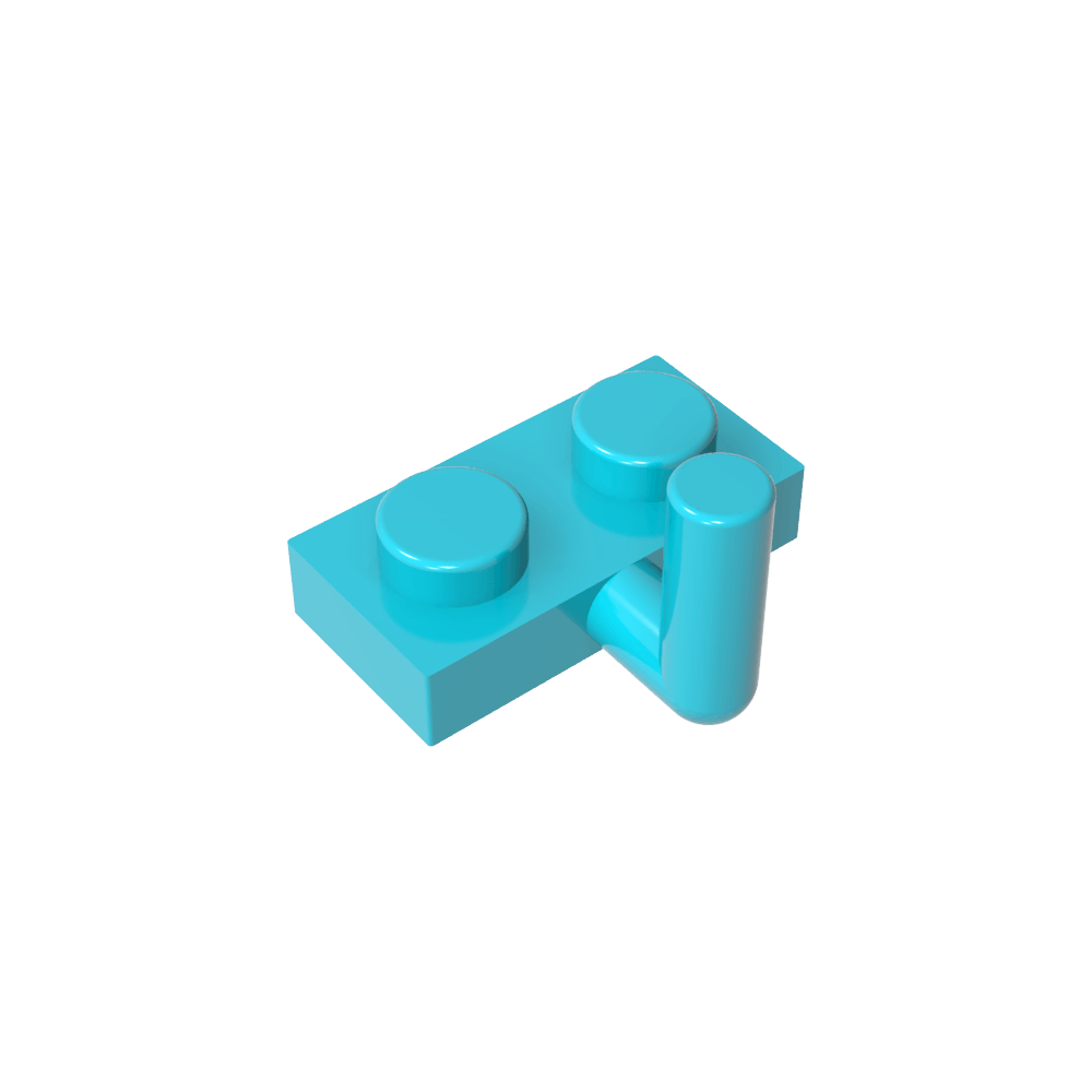 Plaque spéciale 1 x 2 avec bras relevé [Bras horizontal 6 mm]-MyGobricksFr